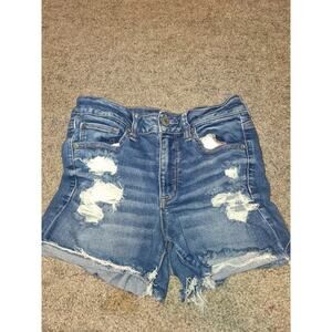 American Eagle Shorts Womens 8 Hi Rise Shortie Next Level Stretch Denim Jean